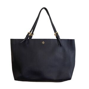 Tory Burch York Buckle Tote Saffiano Leather Navy Blue